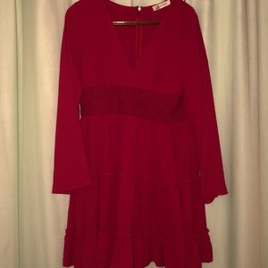 Boho red dress